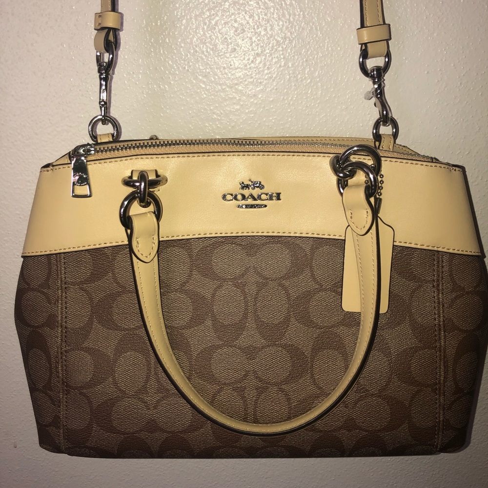 Yellow coach crossbody NWT